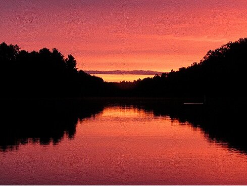 Sunrise over Sawyer Lake