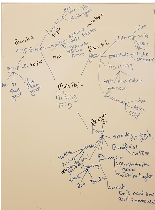 Using a whiteboard can be a great way to mind map. There are also several Web-based mind mapping software tools on the market.
